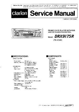 Сервисная инструкция Clarion DRX-9175R ― Manual-Shop.ru