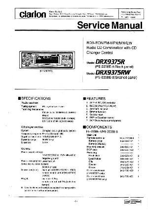 Сервисная инструкция Clarion DRX-9375R, DRX-9375RW ― Manual-Shop.ru