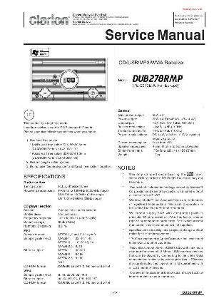 Сервисная инструкция Clarion DUB278RMP ― Manual-Shop.ru