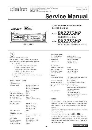 Сервисная инструкция Clarion DXZ275MP, DXZ276MP ― Manual-Shop.ru