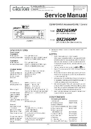 Сервисная инструкция Clarion DXZ365MP, DXZ366MP ― Manual-Shop.ru