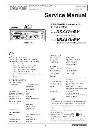 Сервисная инструкция Clarion DXZ375MP, DXZ376MP ― Manual-Shop.ru