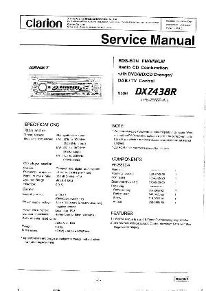 Сервисная инструкция Clarion DXZ-438R ― Manual-Shop.ru