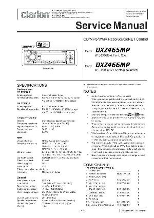 Сервисная инструкция Clarion DXZ465MP, DXZ466MP ― Manual-Shop.ru