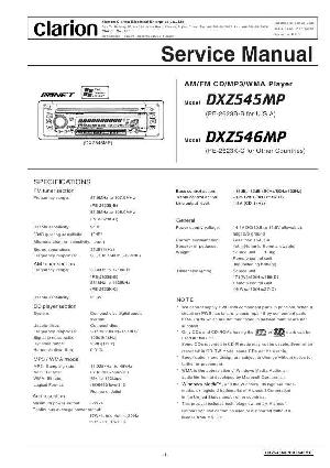 Сервисная инструкция Clarion DXZ545MP, DXZ546MP ― Manual-Shop.ru