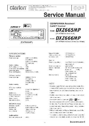 Сервисная инструкция Clarion DXZ665MP, DXZ666MP ― Manual-Shop.ru