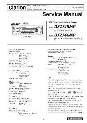 Сервисная инструкция Clarion DXZ745MP, DXZ746MP ― Manual-Shop.ru
