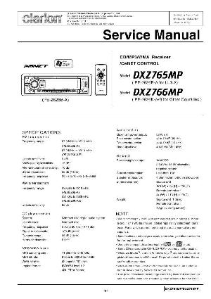 Сервисная инструкция Clarion DXZ765MP, DXZ766MP ― Manual-Shop.ru