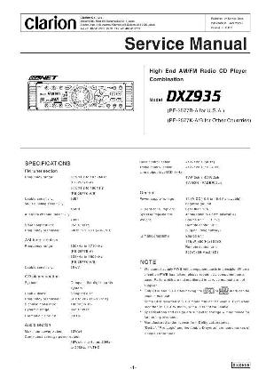 Сервисная инструкция Clarion DXZ935 ― Manual-Shop.ru