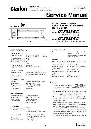Сервисная инструкция Clarion DXZ955MC, DX956MC ― Manual-Shop.ru