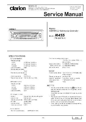 Сервисная инструкция Clarion M455 ― Manual-Shop.ru