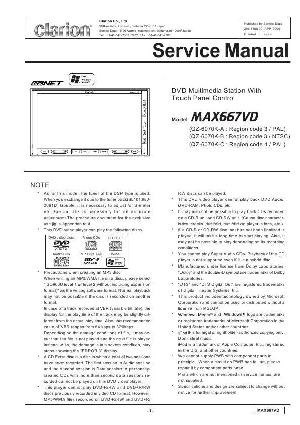 Service manual Clarion MAX667VD ― Manual-Shop.ru