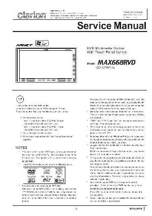 Сервисная инструкция Clarion MAX668RVD ― Manual-Shop.ru