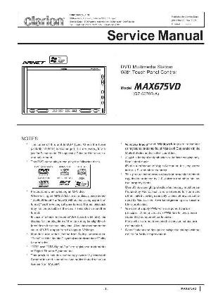 Сервисная инструкция Clarion MAX675VD ― Manual-Shop.ru