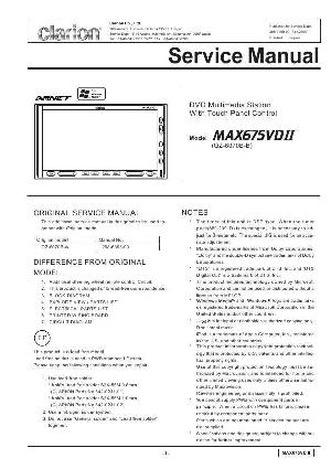Сервисная инструкция Clarion MAX675VDII ― Manual-Shop.ru