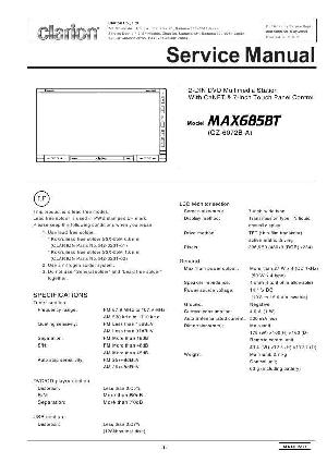 Сервисная инструкция Clarion MAX685BT ― Manual-Shop.ru