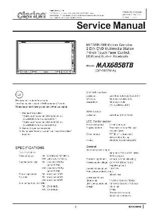 Сервисная инструкция Clarion MAX685BTB ― Manual-Shop.ru