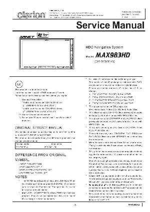 Service manual Clarion MAX983HD ― Manual-Shop.ru