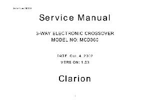 Сервисная инструкция Clarion MCD360 ― Manual-Shop.ru