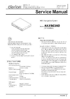 Сервисная инструкция Clarion NAX963HD ― Manual-Shop.ru