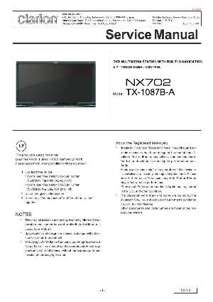 Сервисная инструкция Clarion NX702 ― Manual-Shop.ru