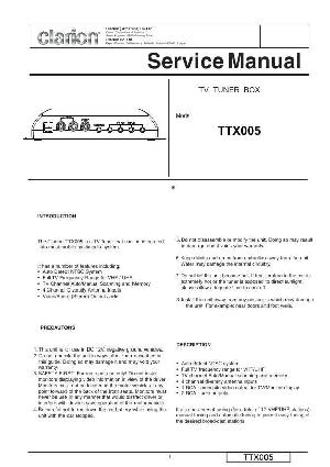Сервисная инструкция Clarion TTX005 ― Manual-Shop.ru