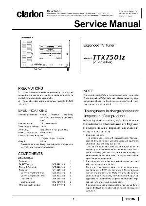 Сервисная инструкция Clarion TTX7501Z ― Manual-Shop.ru