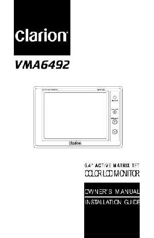 Сервисная инструкция Clarion VMA6492 ― Manual-Shop.ru
