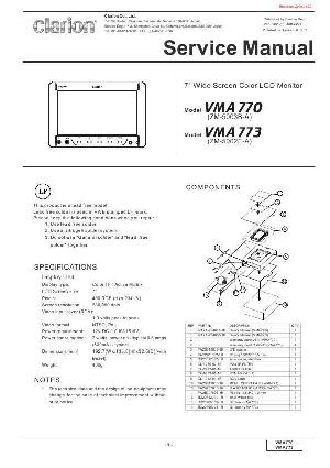 Сервисная инструкция Clarion VMA773 ― Manual-Shop.ru