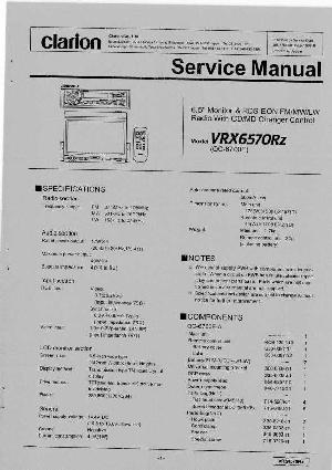 Сервисная инструкция Clarion VRX6570Rz ― Manual-Shop.ru