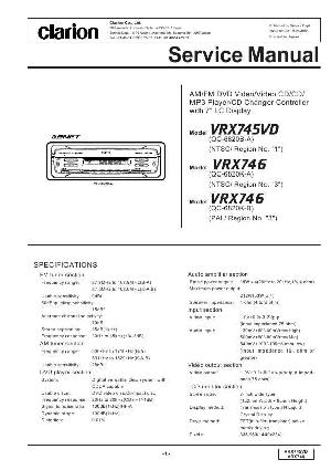 Сервисная инструкция Clarion VRX745VD, VRX746 ― Manual-Shop.ru