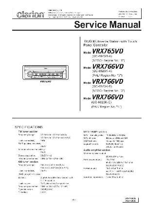 Сервисная инструкция Clarion VRX765VD, VRX766VD ― Manual-Shop.ru