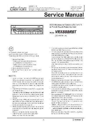 Сервисная инструкция Clarion VRX888RBT ― Manual-Shop.ru