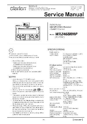 Сервисная инструкция Clarion WXZ468RMP ― Manual-Shop.ru