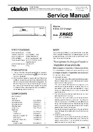 Сервисная инструкция Clarion XM665 ― Manual-Shop.ru
