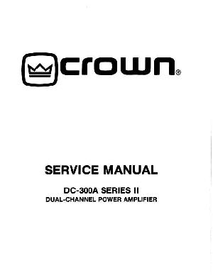 Сервисная инструкция Crown DC-300AII ― Manual-Shop.ru