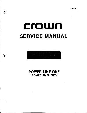 Сервисная инструкция Crown PL-1 ― Manual-Shop.ru