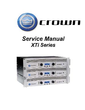 Сервисная инструкция Crown XTI-SERIES ― Manual-Shop.ru