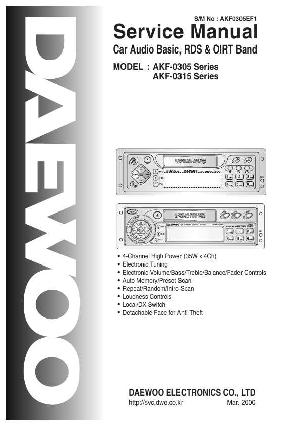 Service manual Daewoo AKF-0305, AKF-0315 ― Manual-Shop.ru