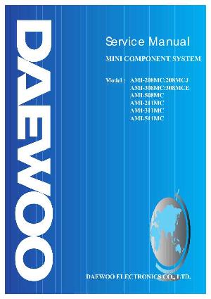 Сервисная инструкция Daewoo AMI-208MC, AMI-208MCJ, AMI-308MC, AMI-508MC, AMI-211MC, AMI-311MC, AMI-511MC ― Manual-Shop.ru