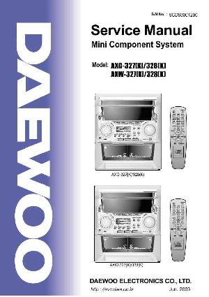 Сервисная инструкция Daewoo AXG-327, AXG-328, AXW-327, AXW-328 ― Manual-Shop.ru