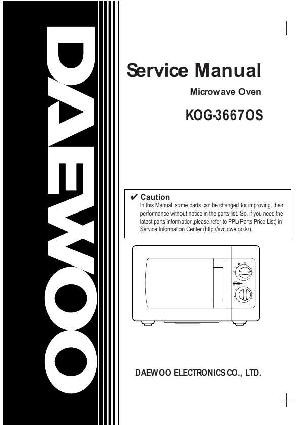 Сервисная инструкция Daewoo KOG-3667 ― Manual-Shop.ru