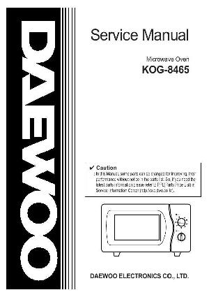 Сервисная инструкция Daewoo KOG-8465 ― Manual-Shop.ru