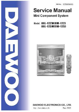 Service manual Daewoo XLW-122, AXL-122W, AXL-125W (XW-122, XW-125) ― Manual-Shop.ru
