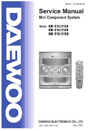 Service manual Daewoo XW-212, XW-214, XW-215R ― Manual-Shop.ru