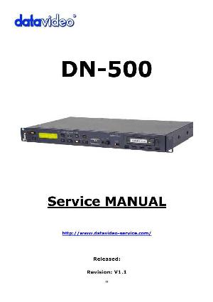 Сервисная инструкция Datavideo DN-500 ― Manual-Shop.ru