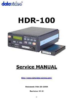 Сервисная инструкция Datavideo HDR-100 ― Manual-Shop.ru