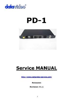 Сервисная инструкция Datavideo PD-1 ― Manual-Shop.ru