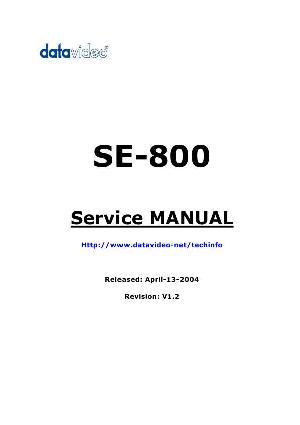 Сервисная инструкция Datavideo SE-800 ― Manual-Shop.ru
