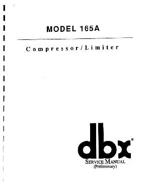 Сервисная инструкция DBX 165A ― Manual-Shop.ru